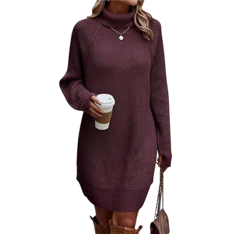 Melly | Robe Pull en Maille à Col Roulé