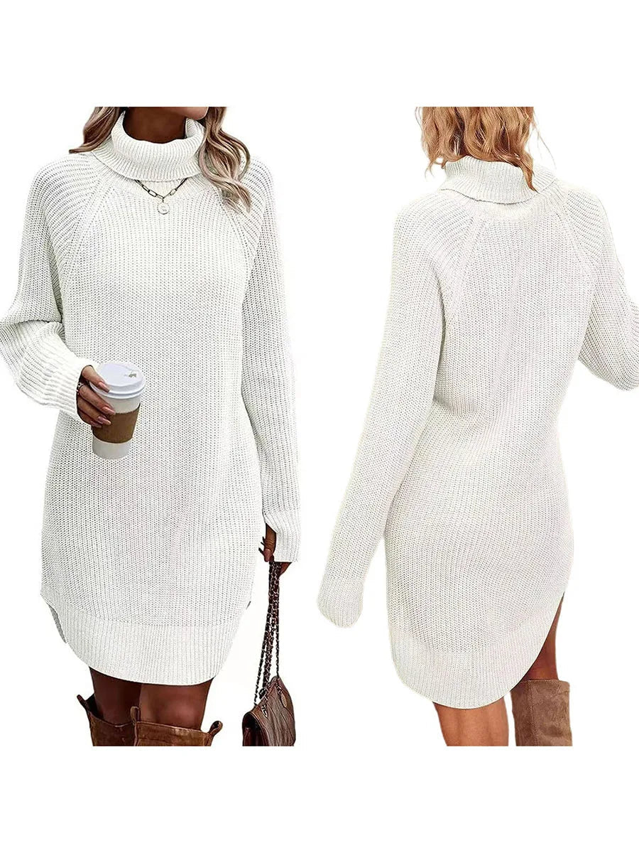 Melly | Robe Pull en Maille à Col Roulé