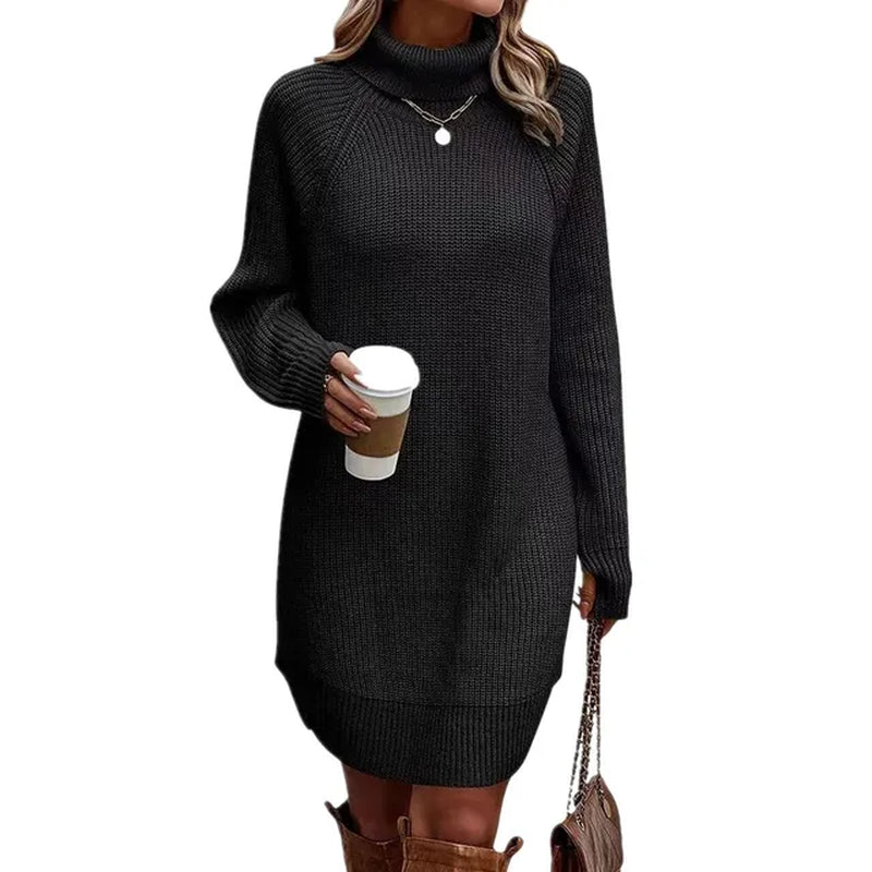 Melly | Robe Pull en Maille à Col Roulé