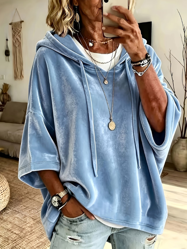 Luana | Chandail à Capuchon Oversized en Velours