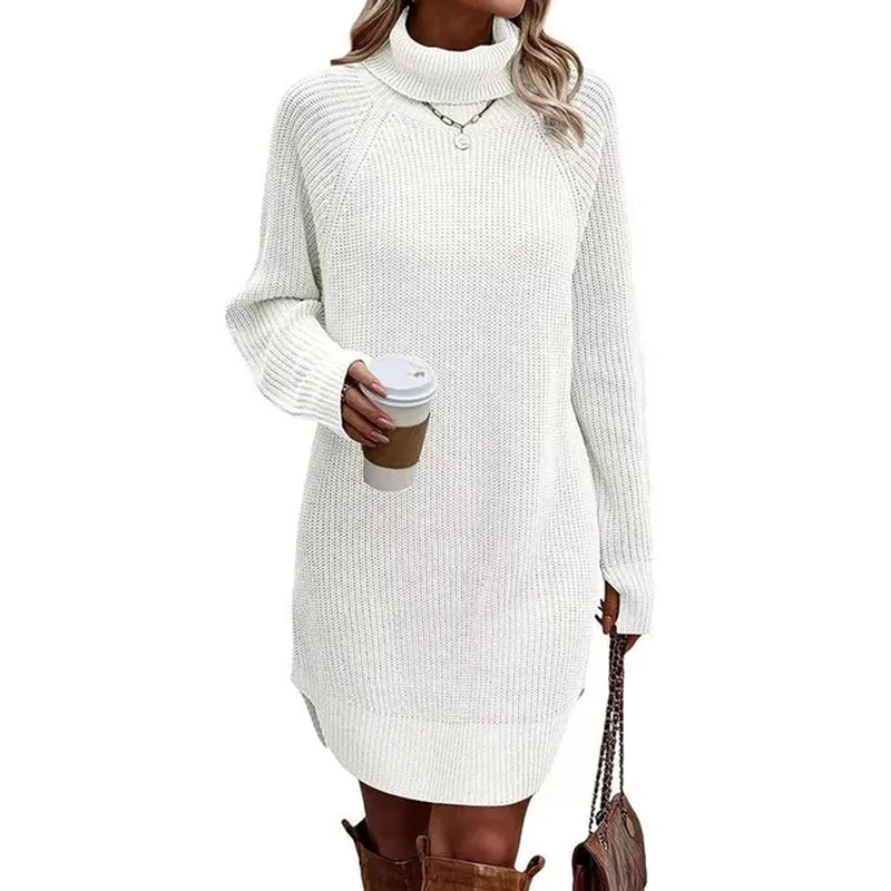 Melly | Robe Pull en Maille à Col Roulé