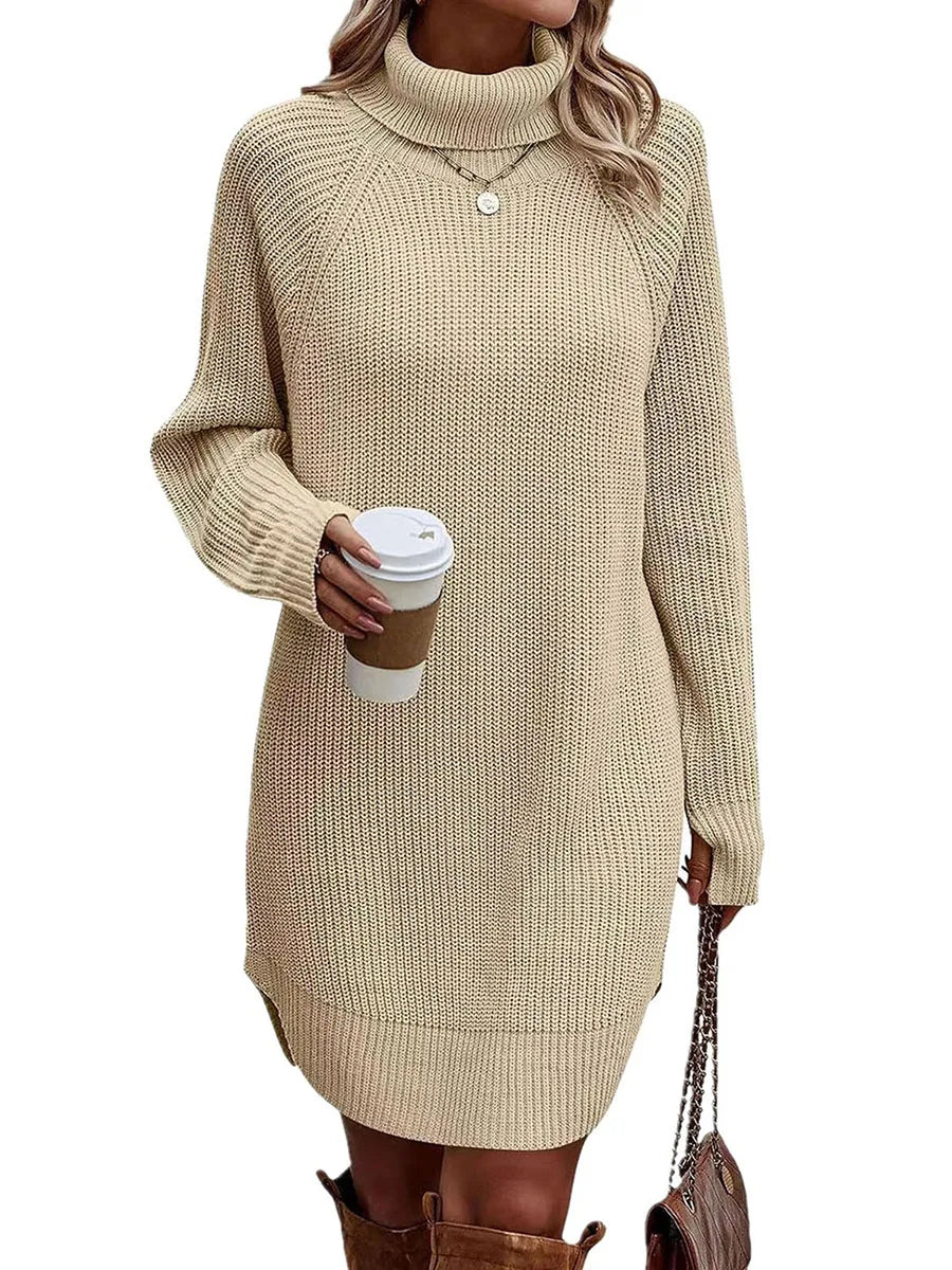 Melly | Robe Pull en Maille à Col Roulé
