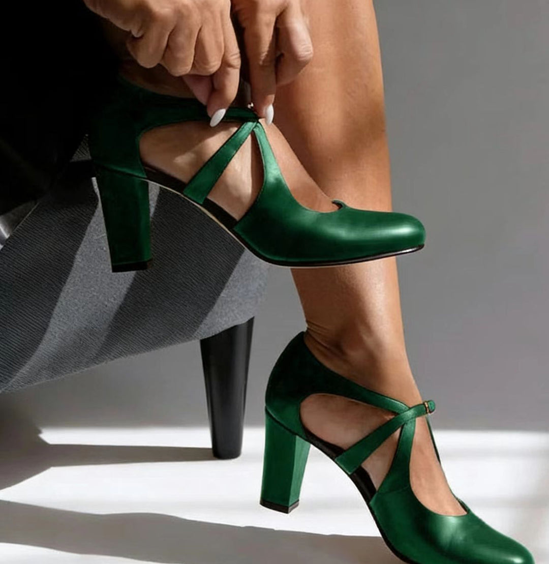 Camille | Talons Confortables en Cuir Véritable Élégants