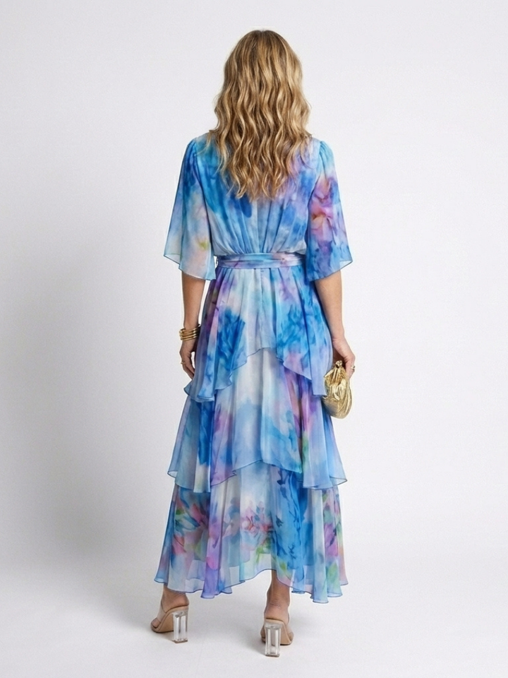 Calista | Robe Maxi Transparente à Ceinture Nouée