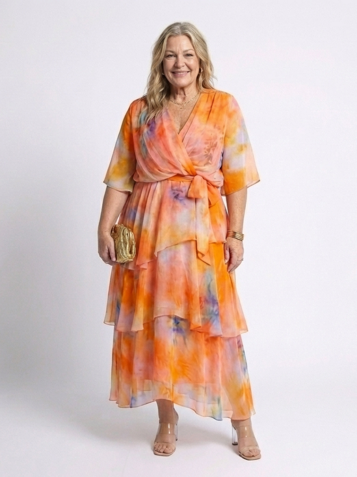 Calista | Robe Maxi Transparente à Ceinture Nouée