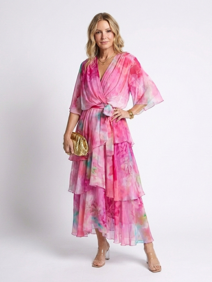 Calista | Robe Maxi Transparente à Ceinture Nouée