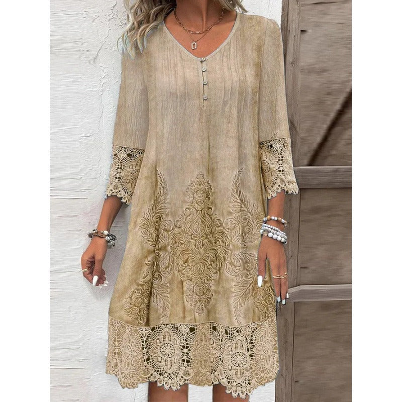 Timeless | Robe Midi en Dentelle – Robe Cocktail
