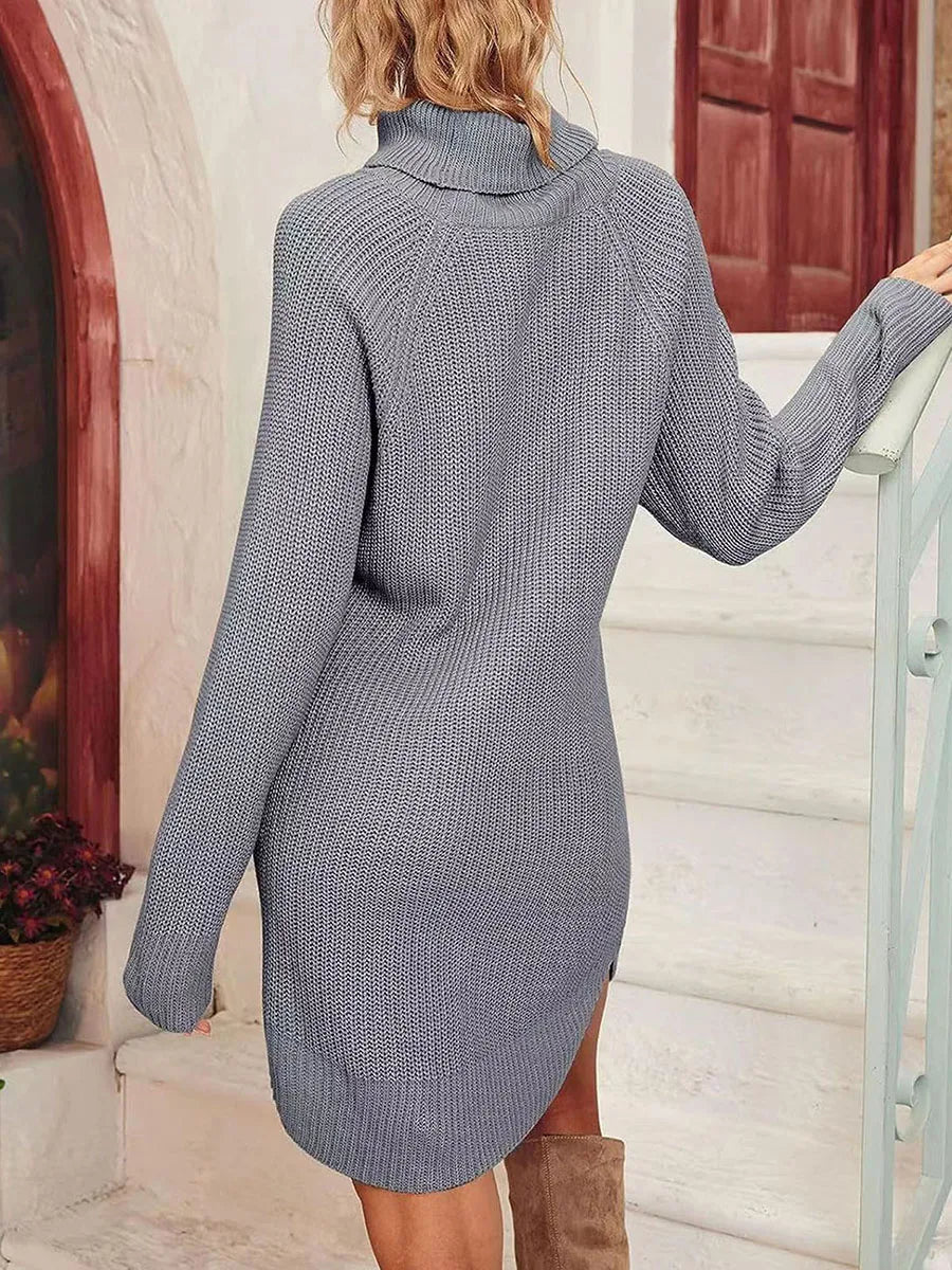 Melly | Robe Pull en Maille à Col Roulé