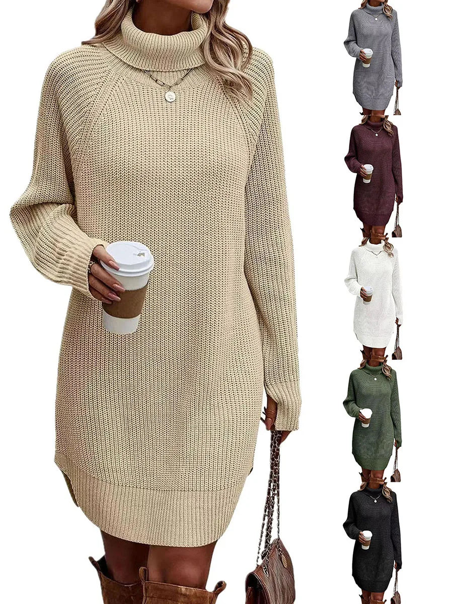 Melly | Robe Pull en Maille à Col Roulé