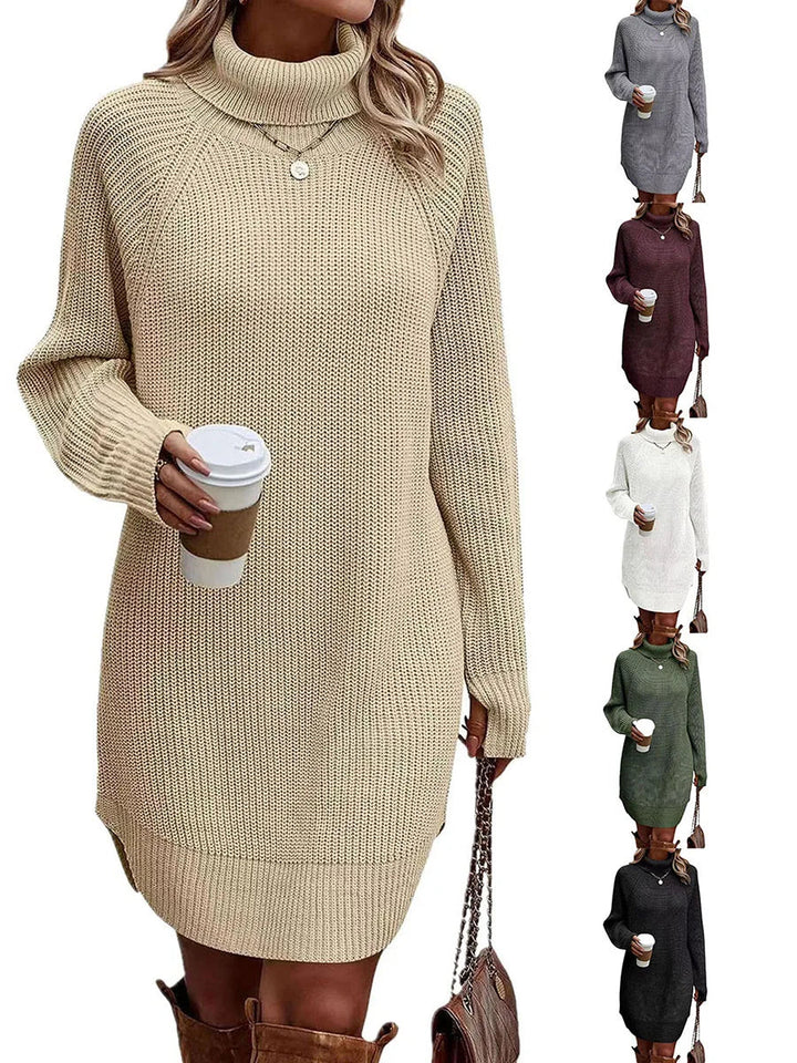 Melly | Robe Pull en Maille à Col Roulé