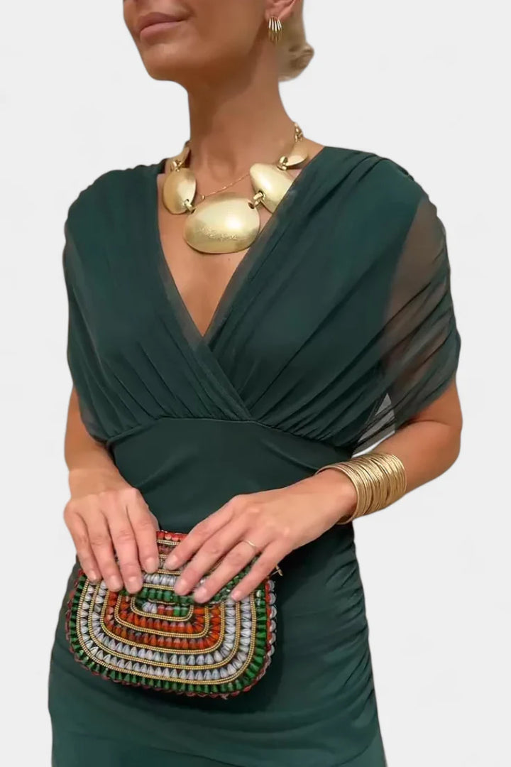 Alondra – Robe Drapée Épaules Dénudées