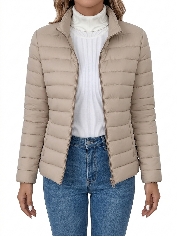 Solène | Veste Matelassée Légère à Col Montant