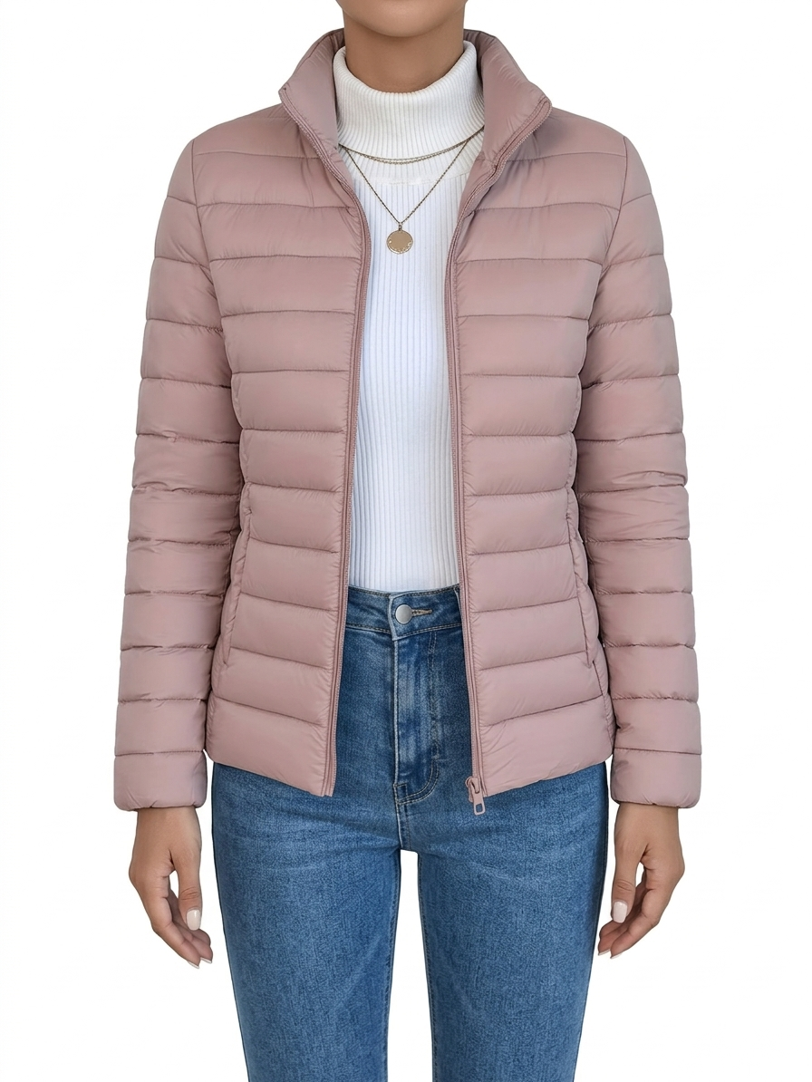 Solène | Veste Matelassée Légère à Col Montant