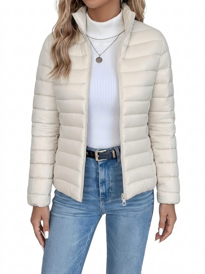 Solène | Veste Matelassée Légère à Col Montant