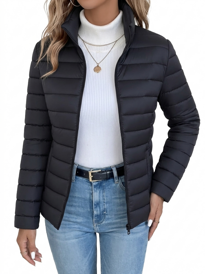 Solène | Veste Matelassée Légère à Col Montant